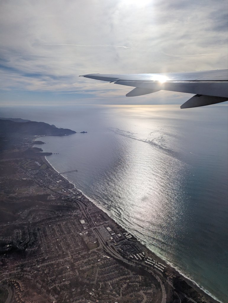 View of the Pacific from above
